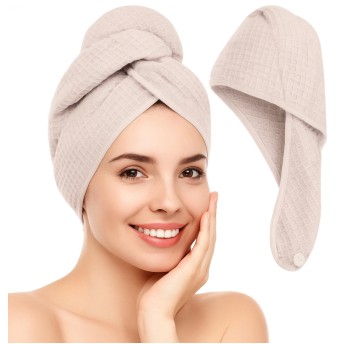 AGD/RĘCZNIK, TURBAN Z MIKRO 60x23cm MIX (160)