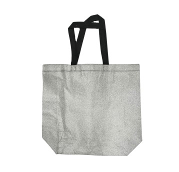 AGD/TORBA NA ZAKUPY wym.38x40x13 SREBRNA (50/1700)