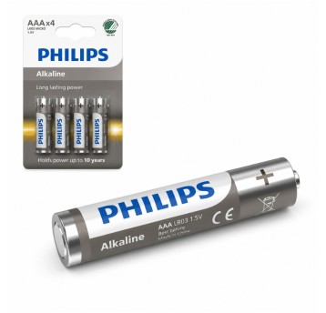 BAT/BATERIE ALKALICZNE "PHILIPS" LR3/AAA(4/48)
