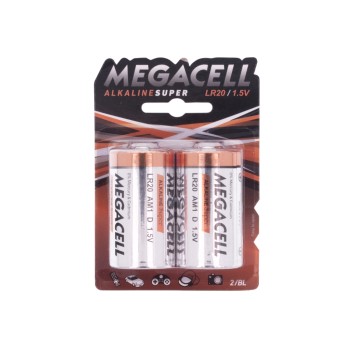 BAT/BATERIE MEGACELL Alkaine SUPER LR20 *BR* (1/2)