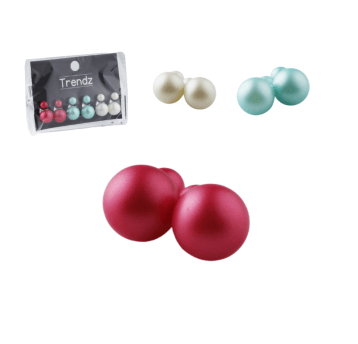 BIŻ/KOLCZYKI KULKI MATOWE Trendz kpl.3pary