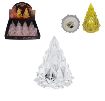 BOŻ/CHOINKA AKRYLOWA LED NA BATERIE 9cm. (12/240)