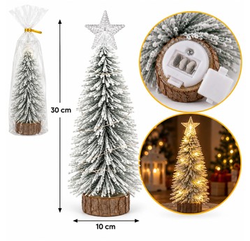 BOŻ/CHOINKA z LAMPKAMI NA BATERIE Z 30cm (240)