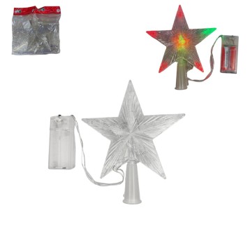 BOŻ/CZUBEK LED na BATERIE NA CHOINKE śr.15 (100)