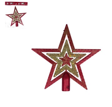 BOŻ/CZUBEK NA CHOINKĘ GWIAZDA wys.19cm (800) *BR*