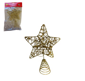 BOŻ/CZUBEK NA CHOINKĘ GWIAZDKA 13x17.5cm (1/320)