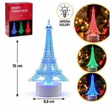 BOŻ/DEKORACJA LED PCV BATERIE wys.15cm wzór Wieża