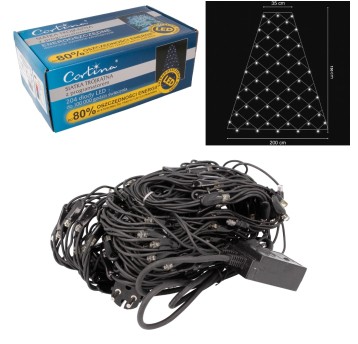 BOŻ/DEKORACJE ŚWIETLNE LED 220V SIATKA C.BIAŁA(29)