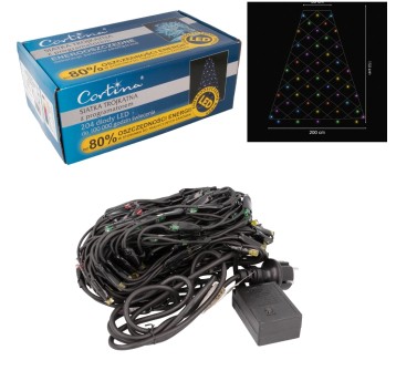 BOŻ/DEKORACJE ŚWIETLNE LED 220V SIATKA MULTI (29)