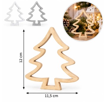 BOŻ/FIGURKA CHOINKA DREWNIANA 12cm G2206-12W *BR*