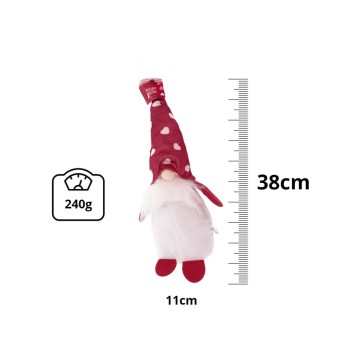 BOŻ/FIGURKA PLUSZOWA KRASNAL czerw czapk 38cm (24)