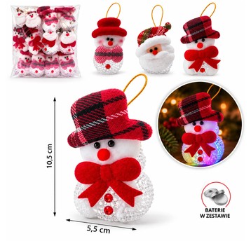 BOŻ/FIGURKA ŚWIECĄCA LED ZAWIESZKA MIX. (12)*BR*