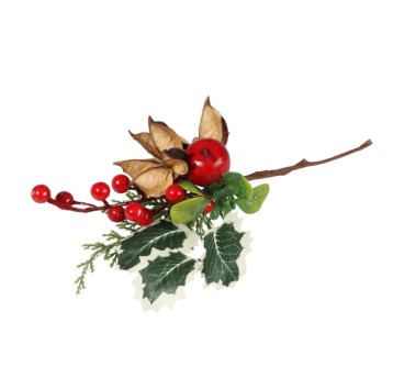 BOŻ/GAŁĄZKA DEKOR. BOŻONAR. Z JABŁKIEM dł.30cm.