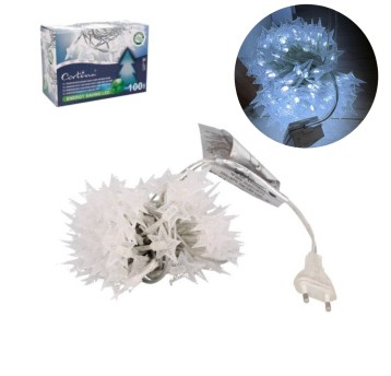 BOŻ/GIRLAND 100LED GWIAZDKI ZIMNA BIAŁA+KOLOR 220V