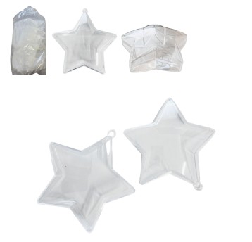 BOŻ/GWIAZDKA AKRYL TRANSPAR. PCV 8cm. (5/600)