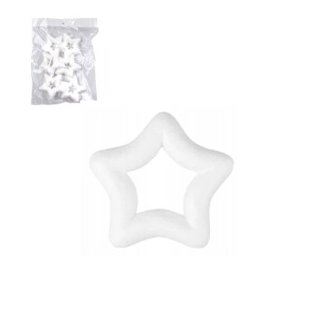BOŻ/GWIAZDKI STYROPIANOWE wys.6,5cm kpl.6szt (500)