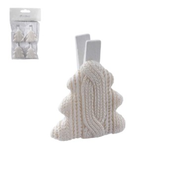 BOŻ/KLIPSY OZDOBNE CHOINKI kpl.4szt wys.4,5cm.*BR*