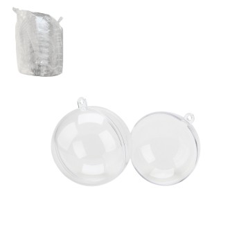 BOŻ/KULA, BOMBKA AKRYL TRANSPAR. śr.9cm (5/240)