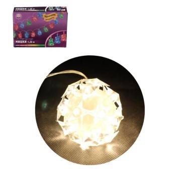 BOŻ/KULA LED na baterie W PUDEŁKU śr.7cm (200)