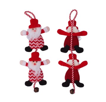 BOŻ/OZDOBA B/N do ZAWIESZENIA Z MATERIAŁU (12/600)