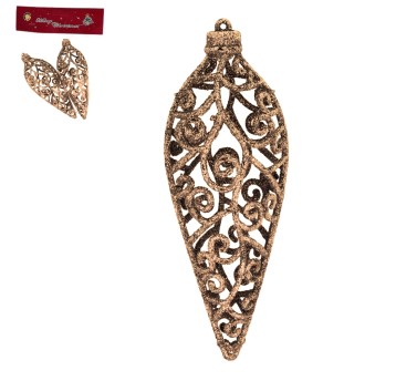 BOŻ/OZDOBA CHOINKOWA BOMBKA ZŁOTE kpl.2szt *BR*