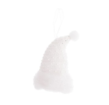 BOŻ/OZDOBA CHOINKOWA CZAPKA z PLUSZU wys.11cm *BR*