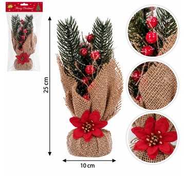 BOŻ/OZDOBA ŚWIĄTECZNA DRZEWKO wys.25cm (240)*BR*