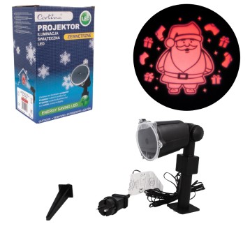 BOŻ/PROJEKTOR ŚWIĄTECZNY LED Wzór MIKOŁAJ 220V