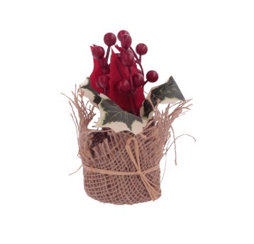 BOŻ/STROIK ŻURAWINA W JUCIE wys.15cm 3089772 (1)