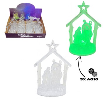 BOŻ/SZOPKA LED RGB NA BATERIE wys.12cm (12/360)