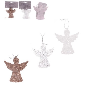 BOŻ/ZAWIESZKA ANIOŁ BROKATOWY MIX kpl.2szt*BR*