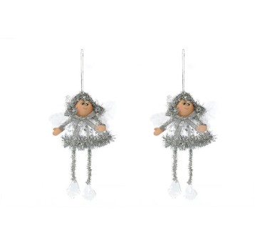 BOŻ/ZAWIESZKA ANIOŁEK SREBNY Wys.16cm (1/12) *BR*