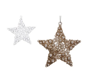 BOŻ/ZAWIESZKA BROKAT GWIAZDA wys.10cm kpl.2szt *BR