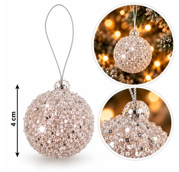 BOŻ/ZAWIESZKA KULA SZKLANA śr.4cm WF17001 (24) *BR