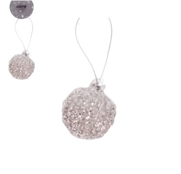 BOŻ/ZAWIESZKA KULA SZKLANA śr.4cm WF17001 (24) *BR