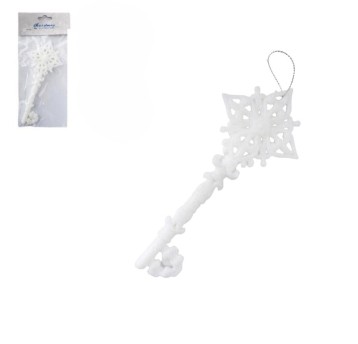 BOŻ/ZAWIESZKA OZDOBNA BIAŁY KLUCZ wys.16cm *BR*
