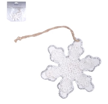 BOŻ/ZAWIESZKA ŚNIEŻYNKA DREWNO kpl.2szt 3089947 *B