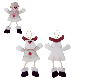 BOŻ/ZAWIESZKA ŚWIATECZNA PLUSZ 13x18cm (12/1200)