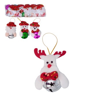 BOŻ/ZAWIESZKA ŚWIATECZNA PLUSZ 6*9cm. (12/1200)