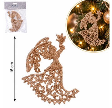 BOŻ/ZAWIESZKA z Tw.Szt. ANIOL ZŁOTY wys.15cm.*BR*