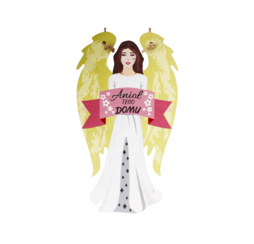 DEK/ANIOŁ Z DREWNA TEGO DOMU wys.21cm