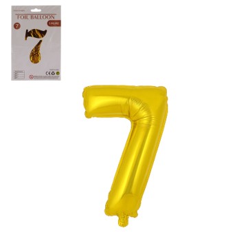 DEK/BALON FOLIOWY CYFRA 7 KOLOR ZŁOTY 32" (1/10)