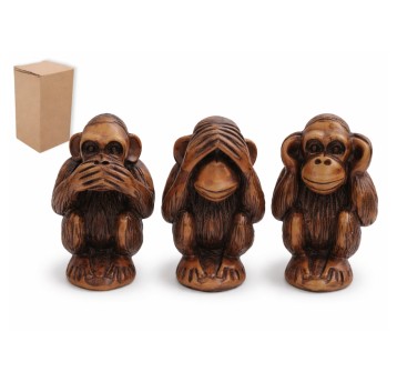 DEK/FIGURKA OZDOBNA MAŁPKA RÓŻNE WZOR 11cm.(1/120)