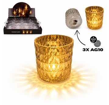 DEK/KOMINEK LED na BATERIE AG10 wys.7cm. (12/480)