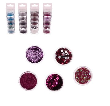 DEK/KONFETTI BROKAT 5-PAK CRAFT TUBA (12/96)