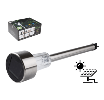 DEK/LAMPA OGRODOWA SOLARNA SEREBNA (12/360)