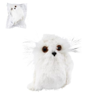 DEK/SOWA PLUSZOWA USZTYWNIANA wys.10,5cm *BR*