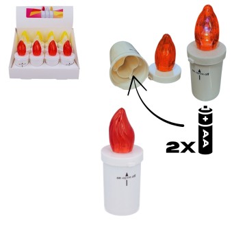 DEK/ŚWIECA LED na BATERIE 2xAA/LR6 11cm.(12/720)