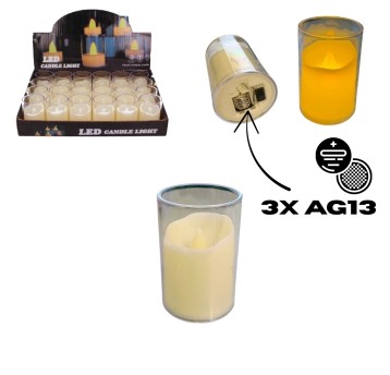 DEK/ŚWIECA LED na BATERIE AG PROSTA 4x6cm.(24/960)