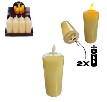 DEK/ŚWIECA LED na BATERIE PROSTA 5x10cm. (12/240)